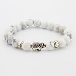 NaWhite Stone Buddha Bracelet