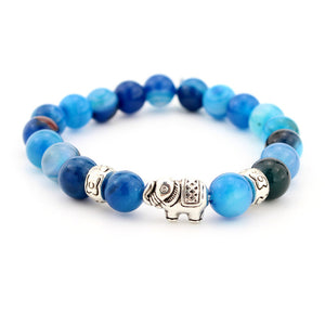 NaWhite Stone Buddha Bracelet