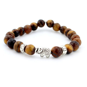 NaWhite Stone Buddha Bracelet