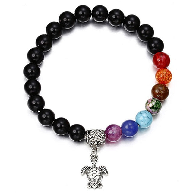 Lava Stone Charm Bracelet