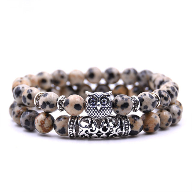 2 Pcs - Tiger Eye Stone Beaded Bracelet