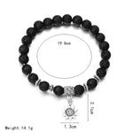 Lava Stone Imperial Crown Bracelet